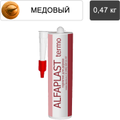 Герметик для дерева Alfaplast termo (картридж 0,47 кг, цвет: медовый)